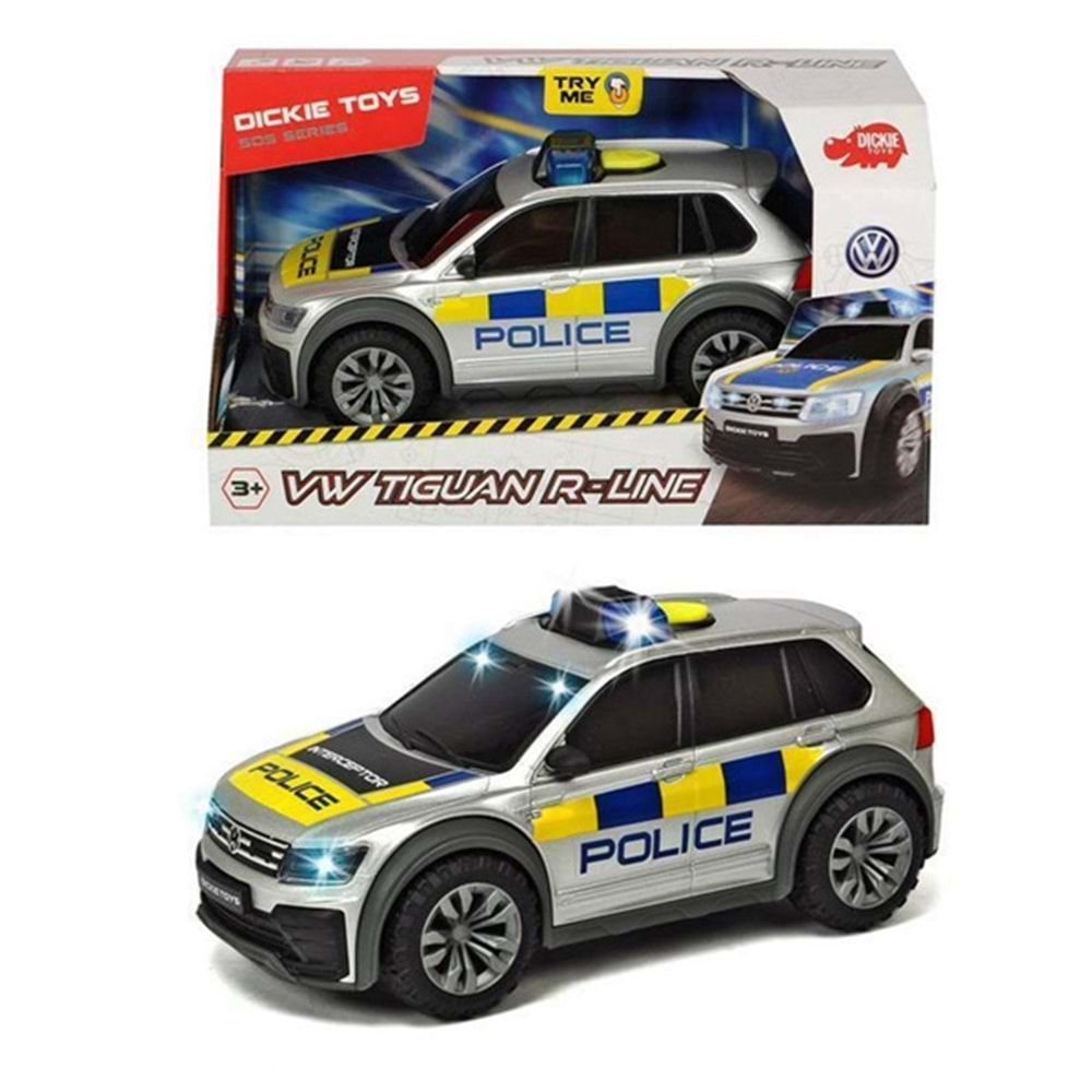 Simba Dickie Vw Tiguan R-Line 25 Cm 1:18 203714013038 Işıklı ve Sesli VW Tiguan R-Line Polis Araba)