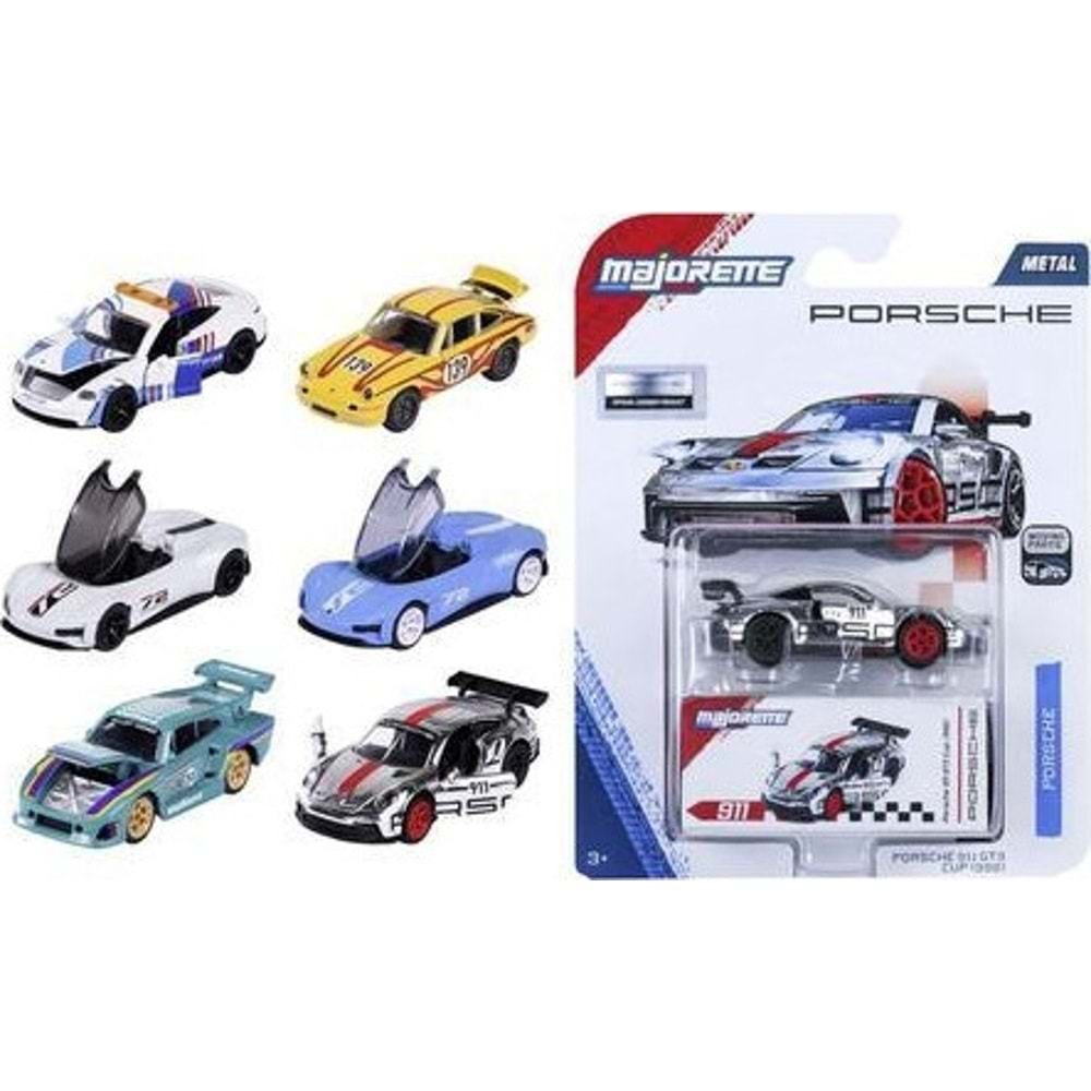 Majorette Porsche Deluxe Cars 6 Asst