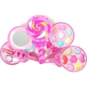 Sunman Oyuncak Lolipop Şekilli 4 Katlı Makyaj Güzellik Seti