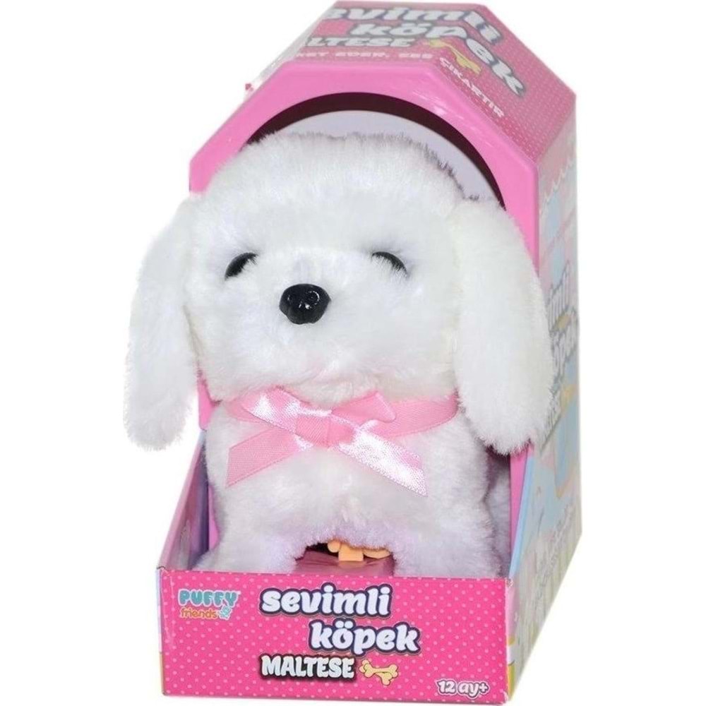 Sunman Oyuncak Sevimli Köpek Maltese Hareketli Sesli