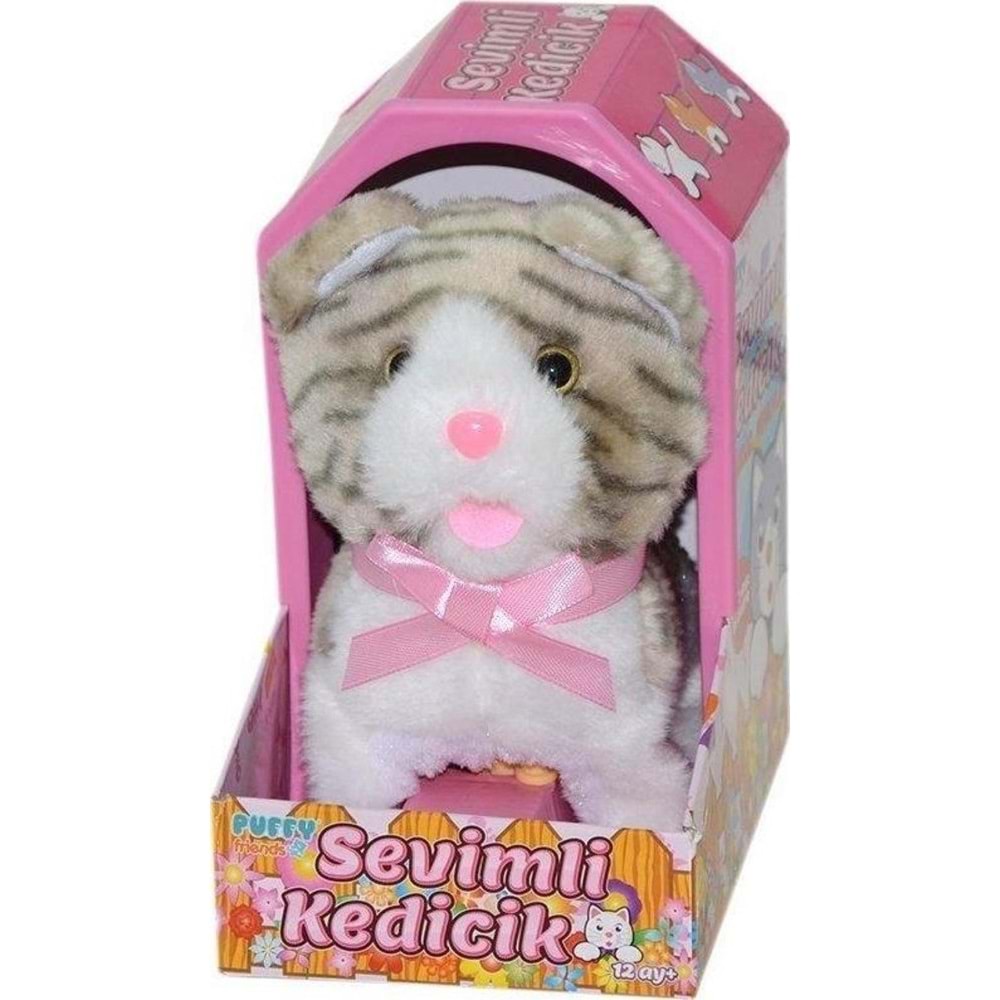 Sunman Oyuncak Peluş Sevimli Kedicik Hareketli Sesli