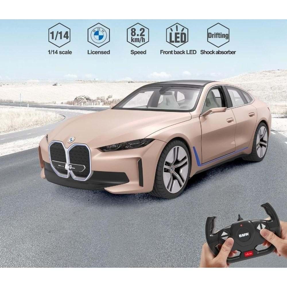 Sunman Oyuncak Uzaktan Kumandalı 1/14 F/f Bmw İ4 Concept 2.4ghz.platin Gold