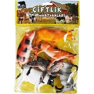 Sunman Oyuncak Çiftlik Hayvanları Büyük Poşet 6 Lı