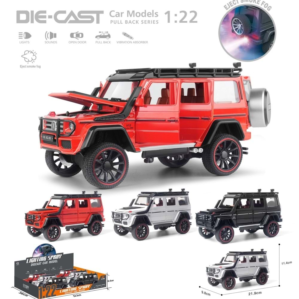 Vardem Oyuncak Çek Bırak Sesli Ve Işıklı Buharlı G Lüx Jeep VRD-HCL-501A (1 Adet)