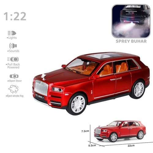 Vardem Oyuncak Çek Bırak 1:22 Sesli Ve Işıklı Buharlı Rr Lüx Jeep VRD-HCL-506A (1 Adet)