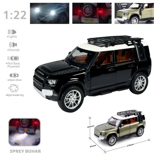 Vardem Oyuncak Çek Bırak 1:22 Sesli Ve Işıklı Buharlı Df Jeep VRD-HCL-510A (1 Adet)