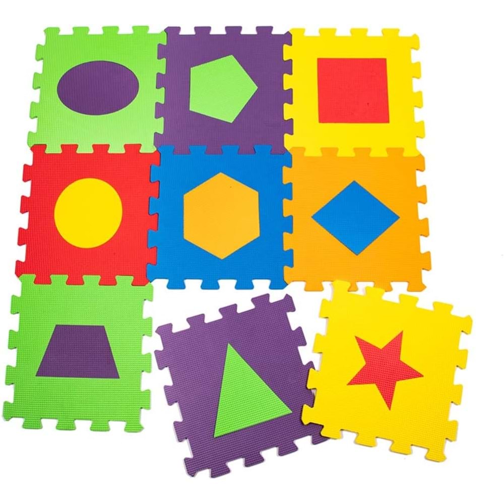 Matrax Eva Puzzle|33x33Cm.x 7 MM.| Geometrik Şekiller