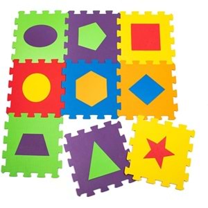 Matrax Eva Puzzle|33x33Cm.x 7 MM.| Geometrik Şekiller