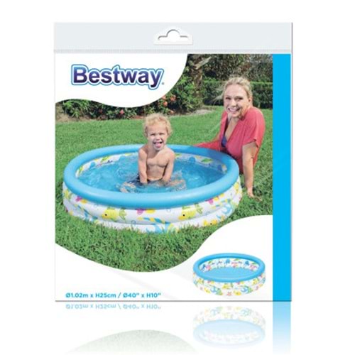 Bestway Havuz Balık Desenli 102x25 Cm Kzld-Bw51008