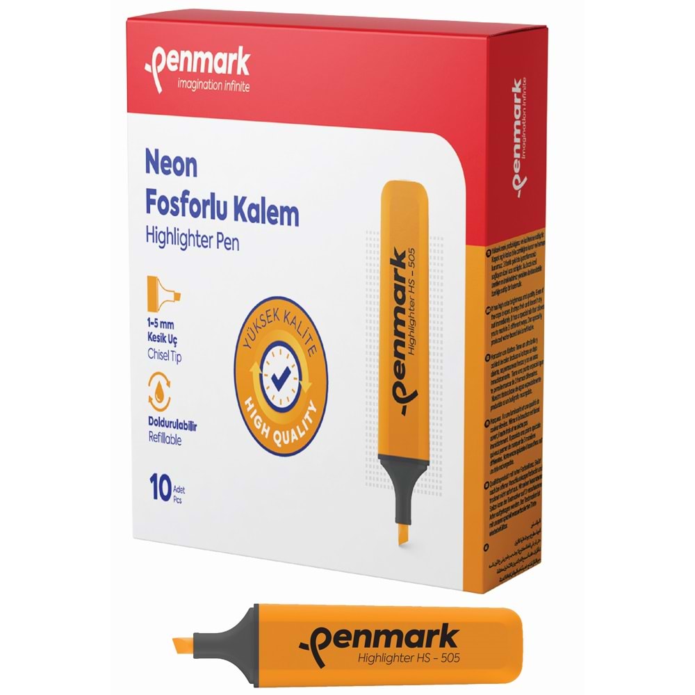 Penmark Fosforlu Kalem Neon Turuncu HS-505 03 (1 Adet)