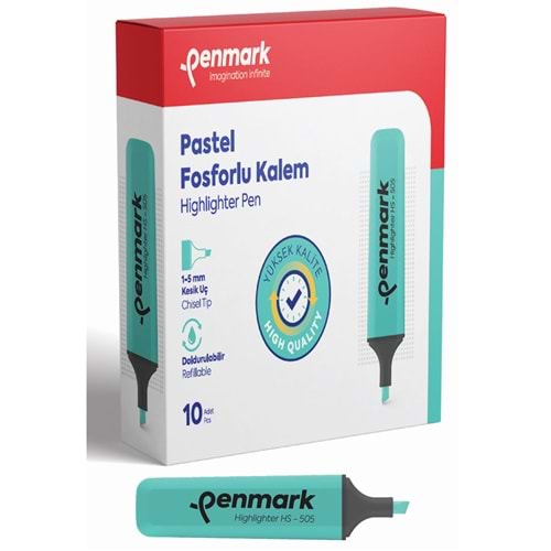 Penmark Fosforlu Kalem Pastel Nane Şekeri HS-505 08