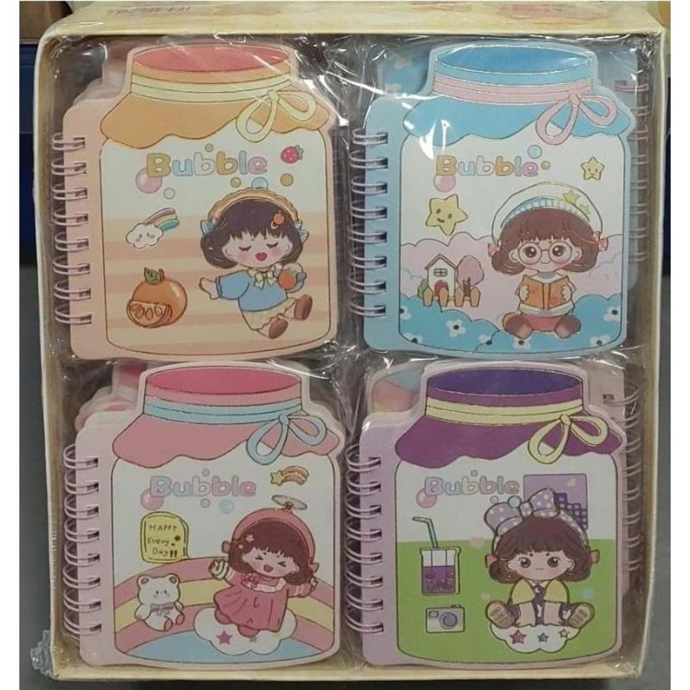 Munis Not Defteri Simli Bubble 0724 (1 Adet)