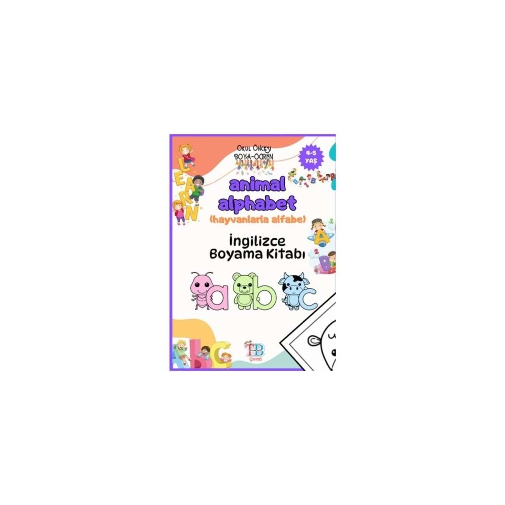 Tb Çoçuk Boyama Kitabı Animals Alphabet (Alfabe ) İngilizce 52 Syf