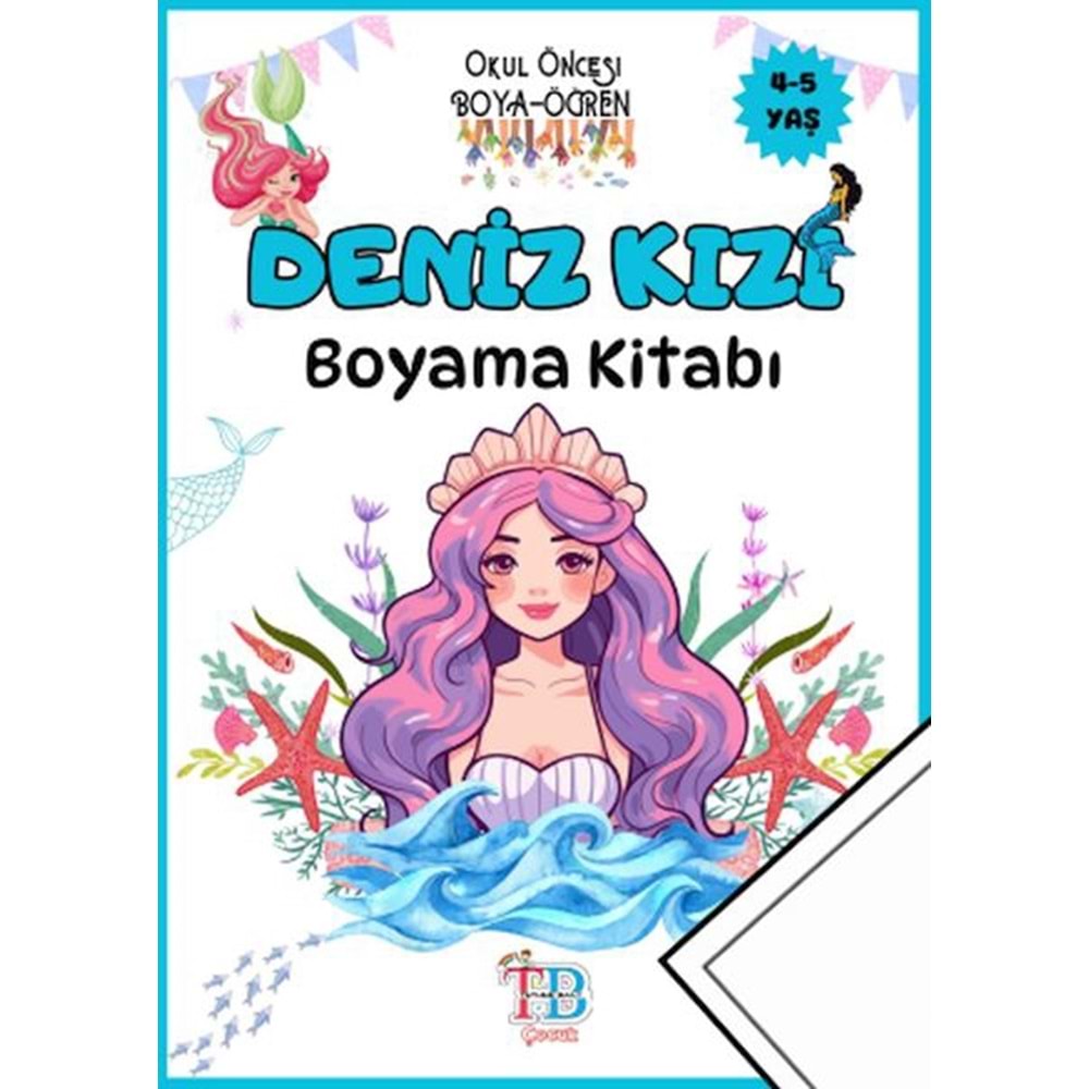 Tb Çoçuk Boyama Kitabı Deniz Kızı 40 Syf