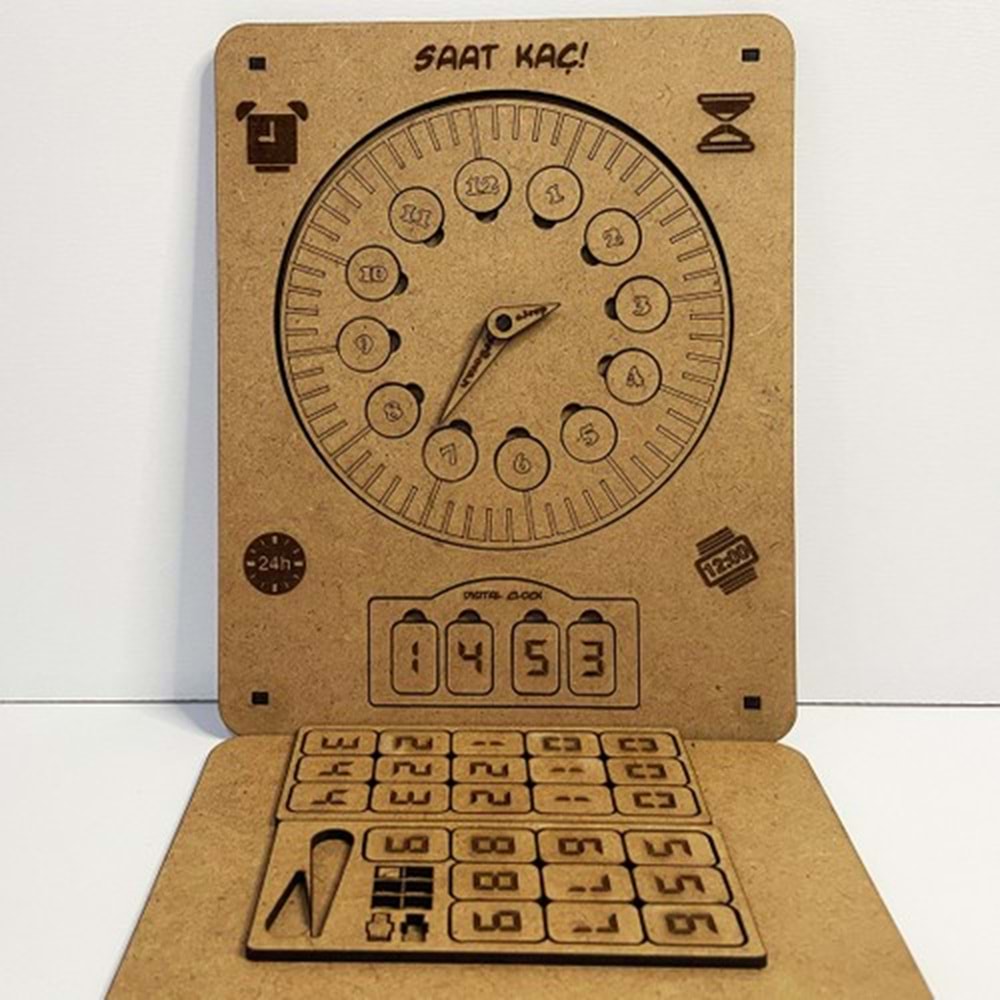 Moon Beavers Saat Kaç Ahşap Eğitici Oyun