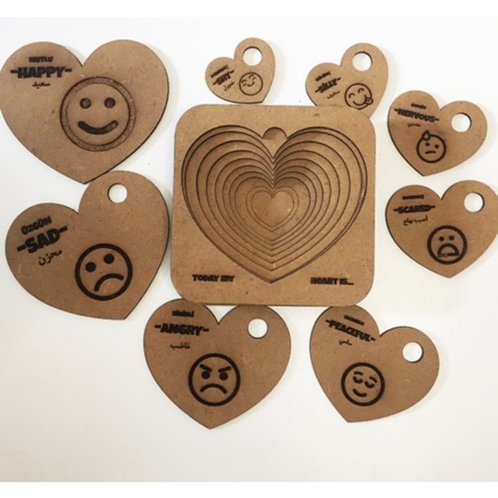 Moon Beavers Emojiler Ahşap Eğitici Oyun