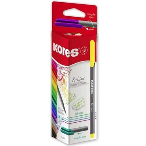 Kores K-lıner Set 0,4 MM Karışık Colours / 12 Fe Lers