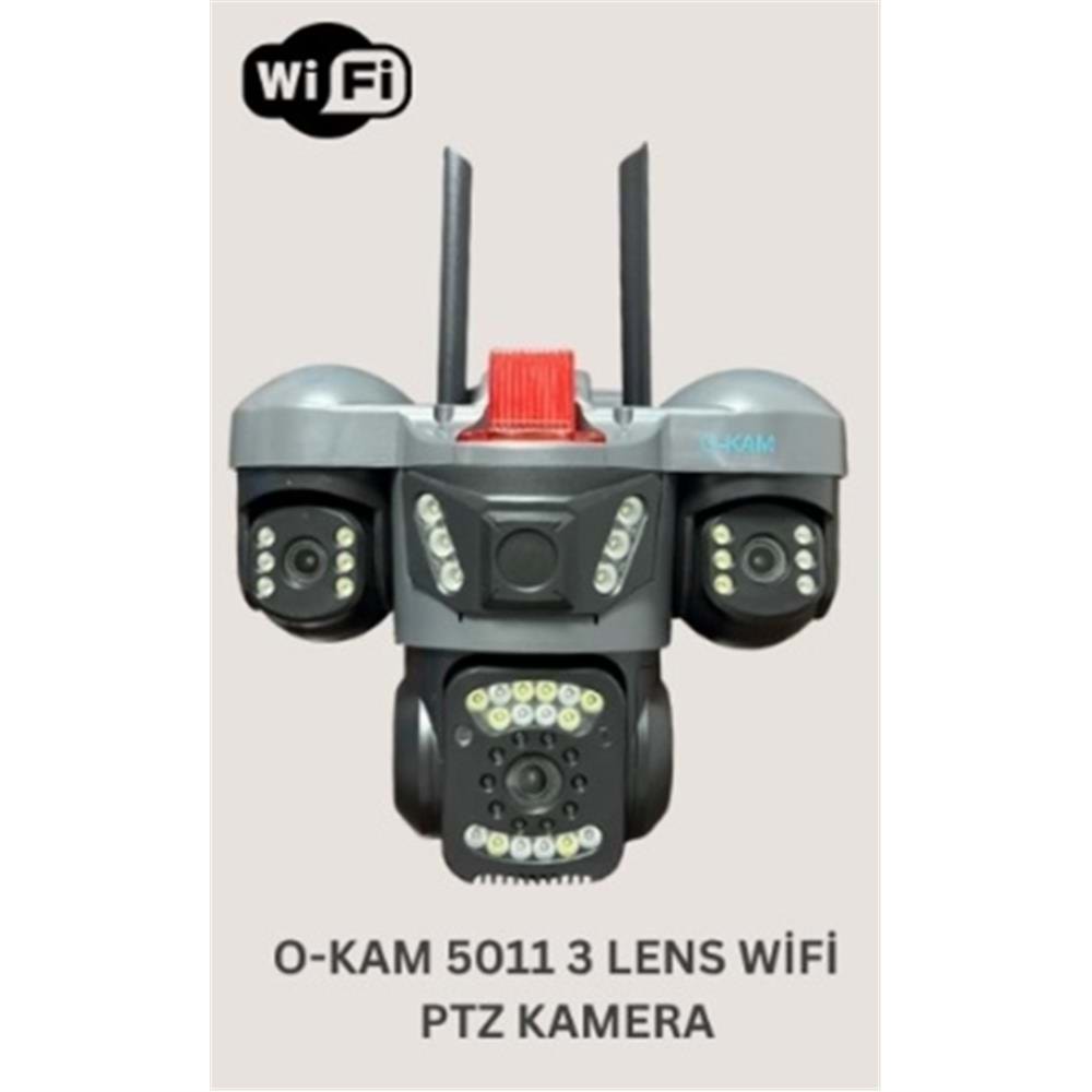 OKam O-Kam 5011 3 Lens Wifi PTZ Kamera