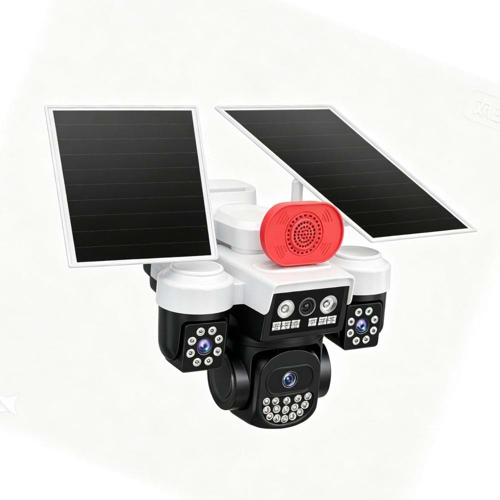 Joysee S3 9Mp AOR 4G 3.6mm+2x2.8mm 2 Solar Üç Kamera 19IR+18Led PTZ Kamera