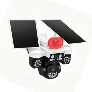 Joysee S3 9Mp AOR 4G 3.6mm+2x2.8mm 2 Solar Üç Kamera 19IR+18Led PTZ Kamera