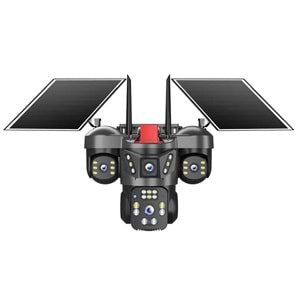 Joysee S4 12Mp AOR 2x3.6mm 2x2.8mm 4G 2 Solar Dört Kamera 22IR+12Led PTZ