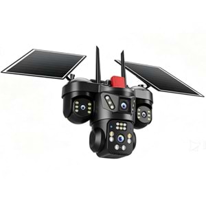 Joysee S4 12Mp AOR 2x3.6mm 2x2.8mm 4G 2 Solar Dört Kamera 22IR+12Led PTZ