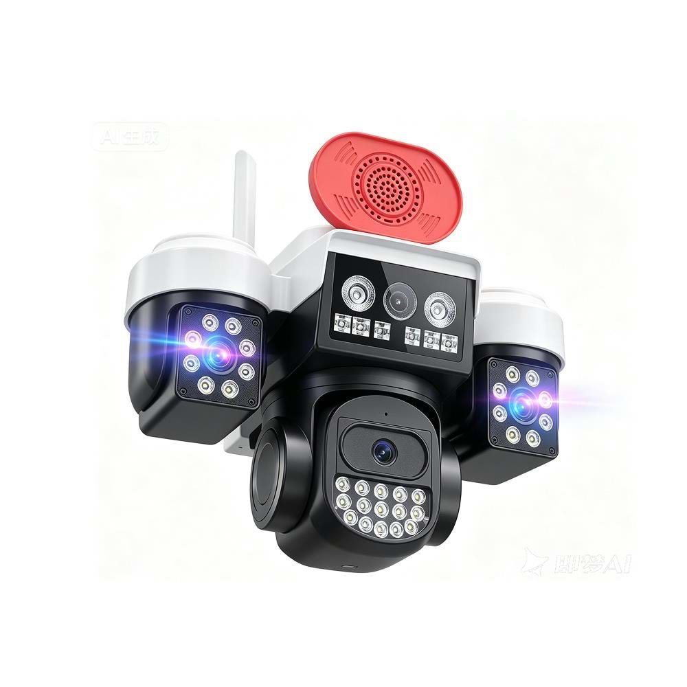 Joysee W3 9Mp 3.6mm 2x2.8mm Üç Kamera 19IR+18Led Wifi PTZ Kamera