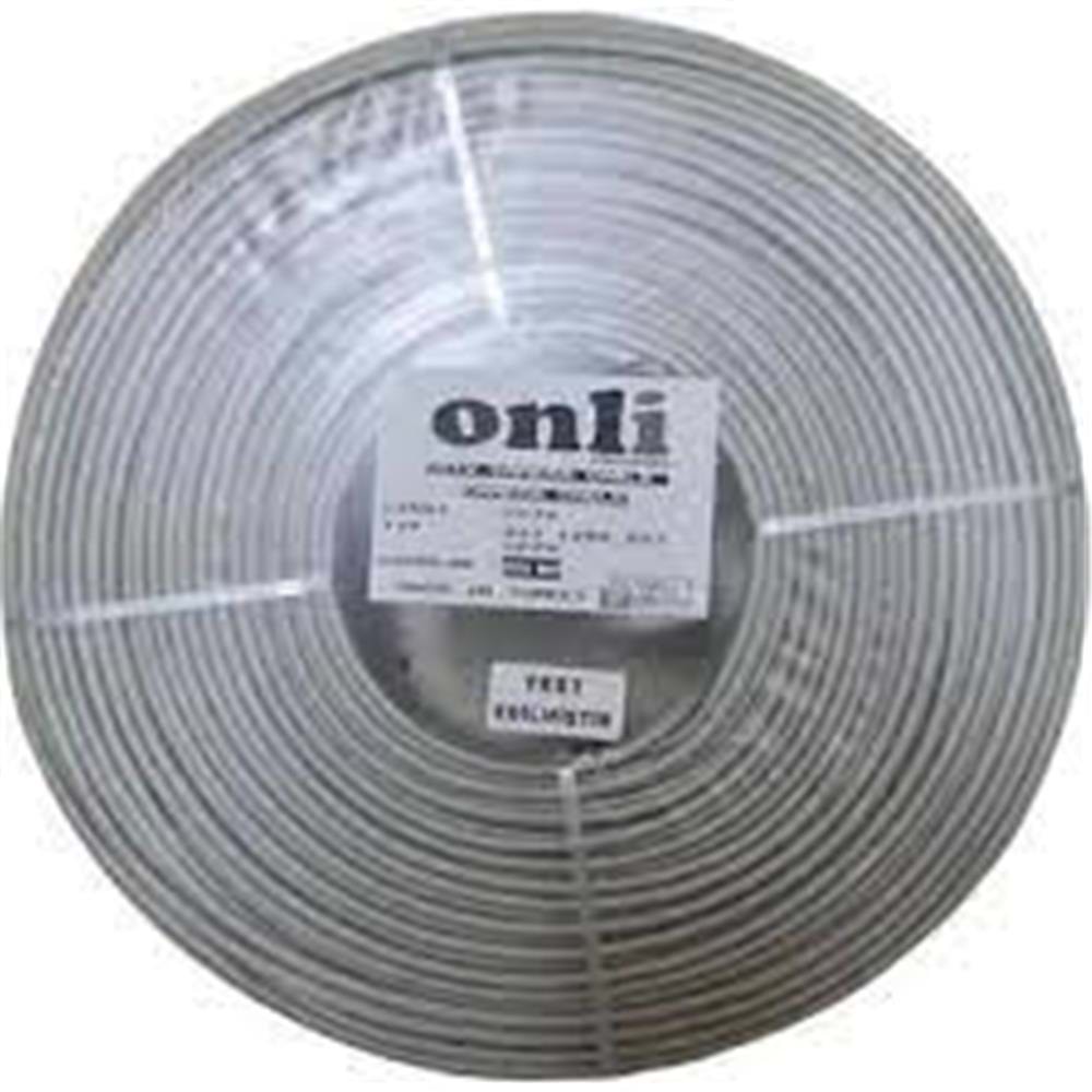 Onli 2+1 PE 1x0,50 mini Coax 2x0,50mm 500 metre Dış Ortam CCA Kamera Kablosu
