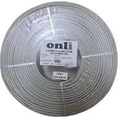 Onli 2+1 PE 1x0,50 mini Coax 2x0,50mm 500 metre Dış Ortam CCA Kamera Kablosu