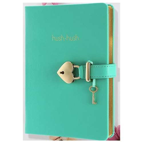 Vj Defter Hush Hush Kilitli 13x18 80 GR 160 YP Çizgili Lila 1333