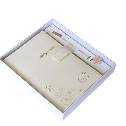 VJ Kutulu Defter 13x18 Cm Ivory 96 YP Kitap Ayraçlı 124-1060