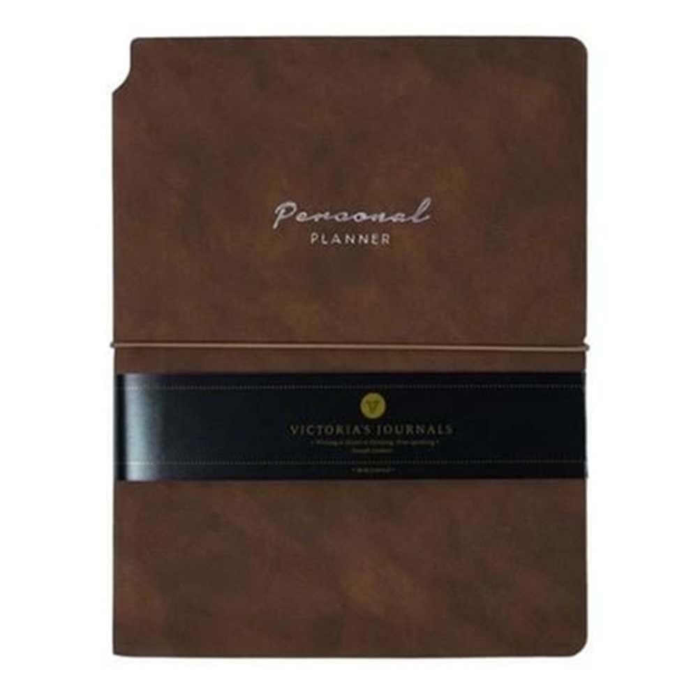 Vj Kuka Defter A6 Çizgili Kahverengi