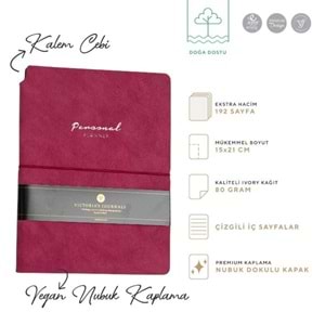 Vj Kuka Defter A5 80 GR 96 YP Çizgili Fuşya