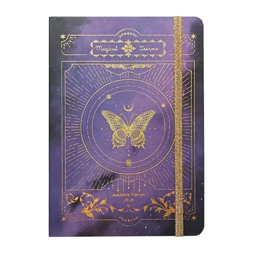 Vj Akademik Ajanda Sert Kapak Lastikli A5 2025-2026