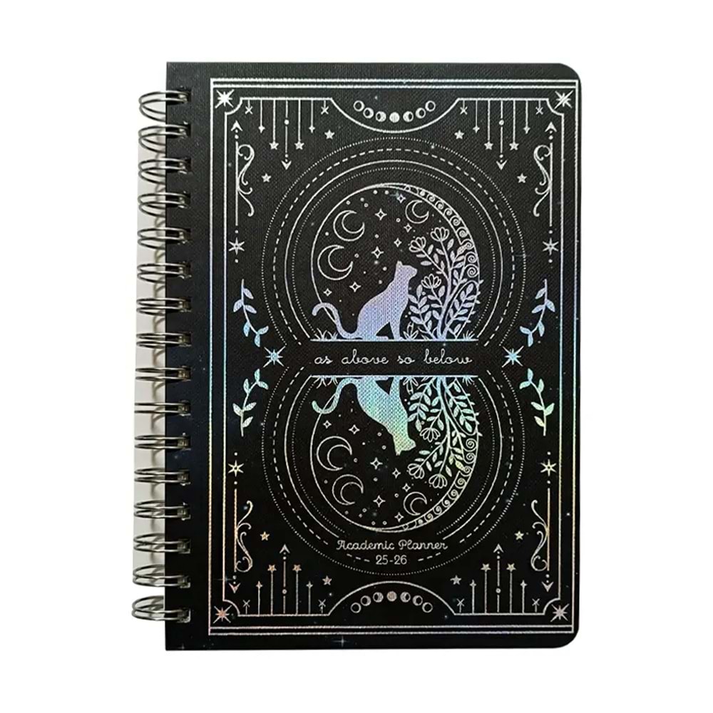 Vj Akademik Ajanda Spiralli Sert Kapak Ayraçlı A5 2025-2026