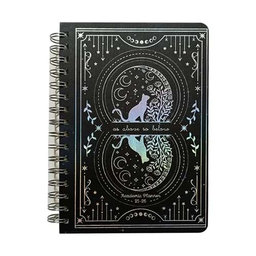 Vj Akademik Ajanda Spiralli Sert Kapak Ayraçlı A5 2025-2026