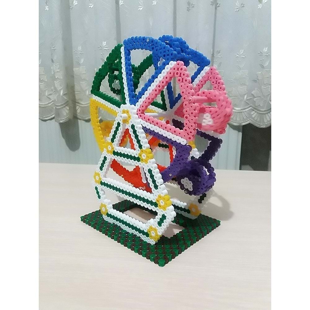 Ütü ile Yapışan 1000'li Renkli Boncuk-Tabla-Cımbız 3'lü Set