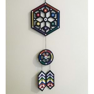 Ütü ile Yapışan 6000'li Renkli Boncuk-Tabla-Cımbız 3'lü Set