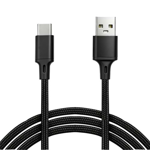 Vcom CU252 Type-C to USB 3m 15W (5V-3A) Örgülü Şarj Kablosu