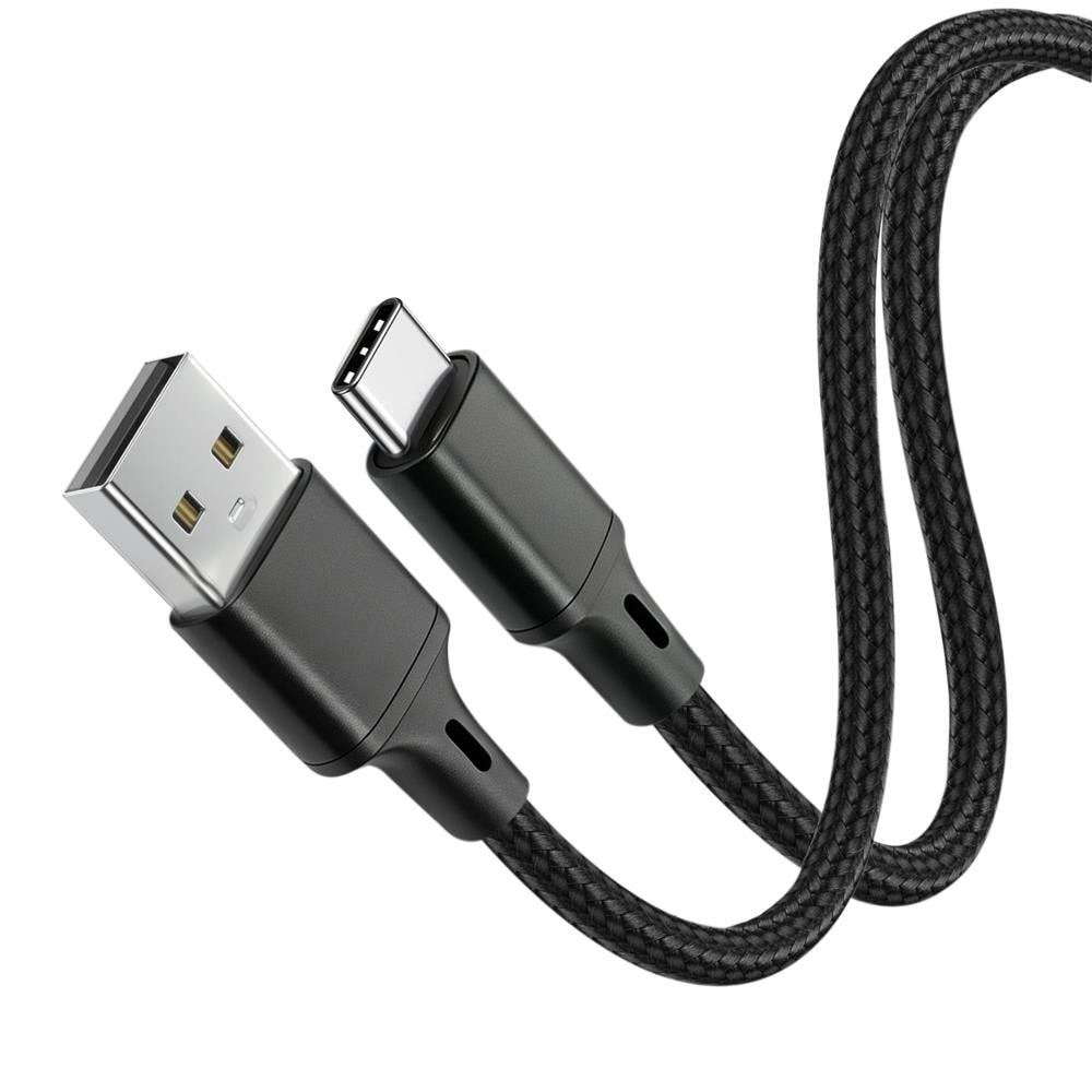 Vcom CU252 Type-C to USB 3m 15W (5V-3A) Örgülü Şarj Kablosu