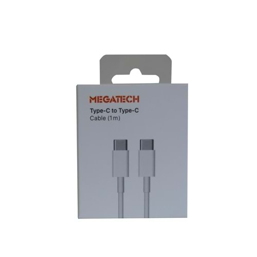 Megatech CC22 1mt Usb Type-C to Type-C Şarj ve Data Kablosu