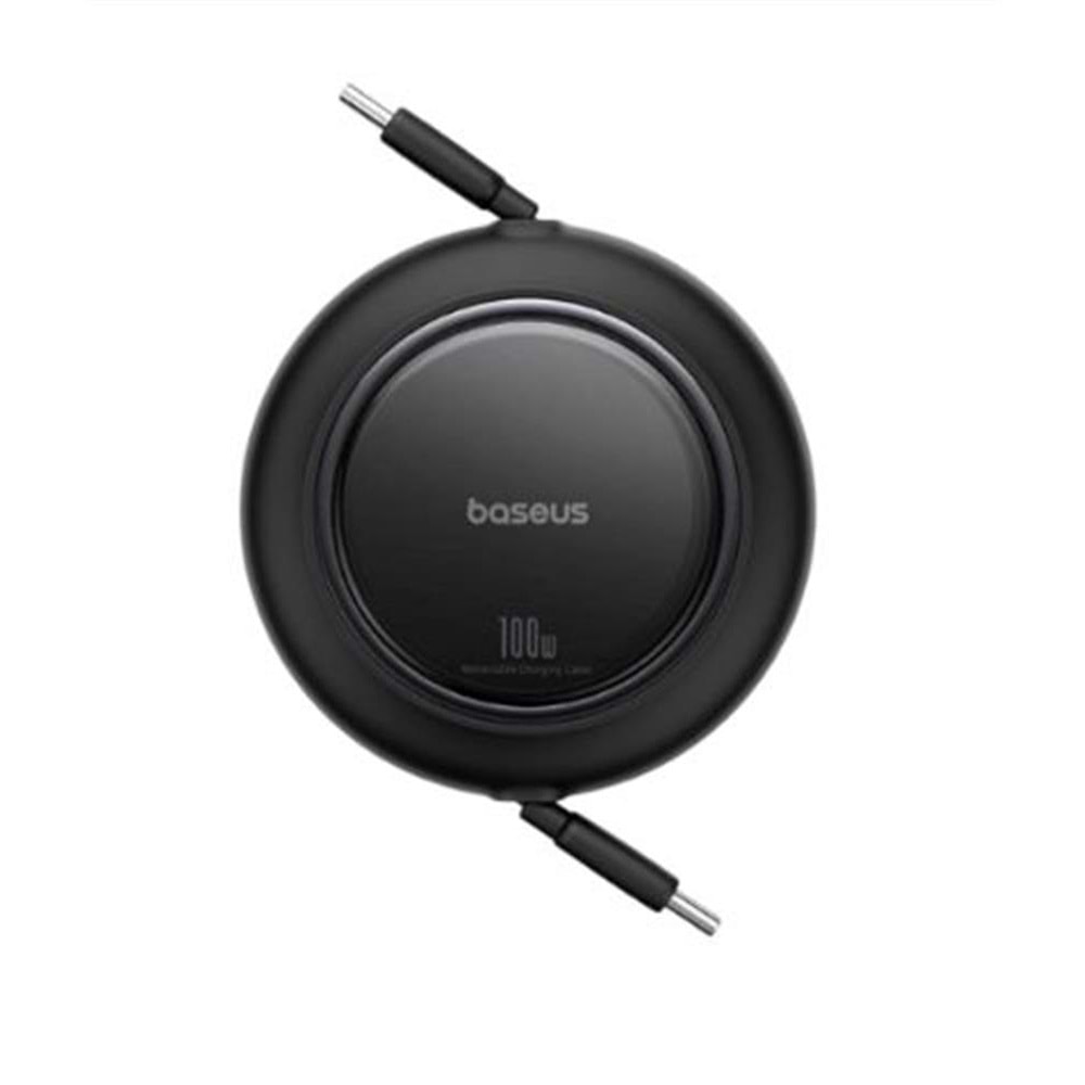 Baseus P10364500113-00 Free2 Pull Mini Kablolu USB-C 100W Şarj Kablosu Siyah