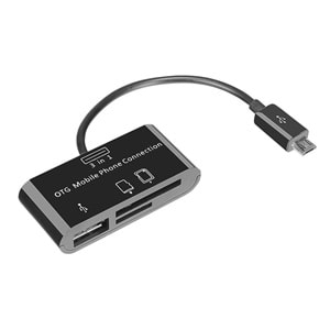 S-link SMG-423 Micro Usb to Cep Tel Kart Okuyucu + Hup Çevirici