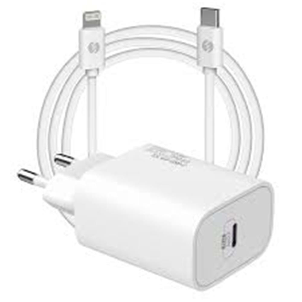 S-link SL-EC62PD PD lightning Kablolu 20W PD3.0-Quick Charge QC4.0 Hızlı Ev Şarj Adaptörü