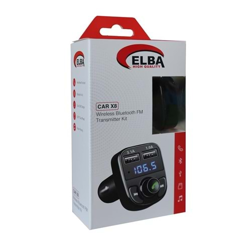 Elba Car X8 2Usb Wireless Bluetooth Fm Transmitter Kit