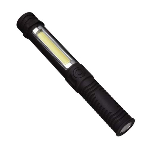 Panther Pt-6909 Usb Şarjlı El Feneri 3w Led+Yan com Led Flaşör Max 500 Lumen