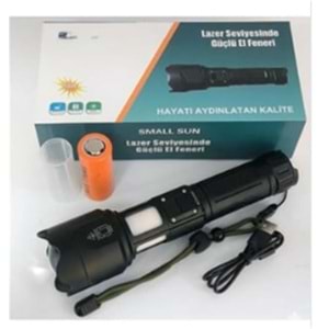 Small Sun SM-316 Metal Fener 50w Şarjlı Led Gösterge 5000Mah (25560 3 7v Lı-on Pil)