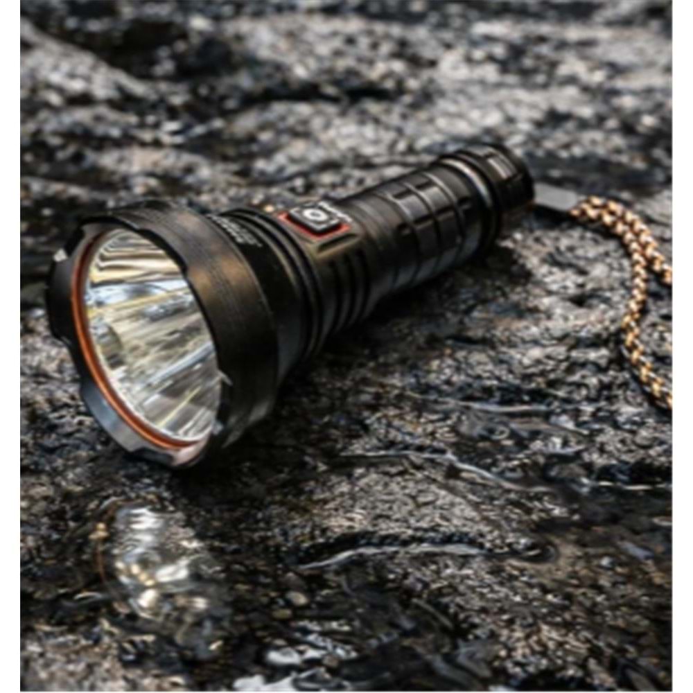 Small Sun SM-F805 Metal Fener 80w 2000lümen (4800mah li-on 3.7- 26650) Şarjlı