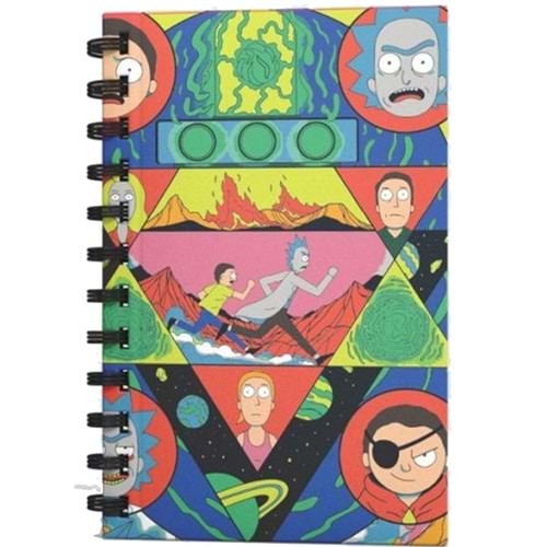 Mabbels Spiralli Defter Rick And Morty Kırmızı 80 YP 17x24 DFT-388517