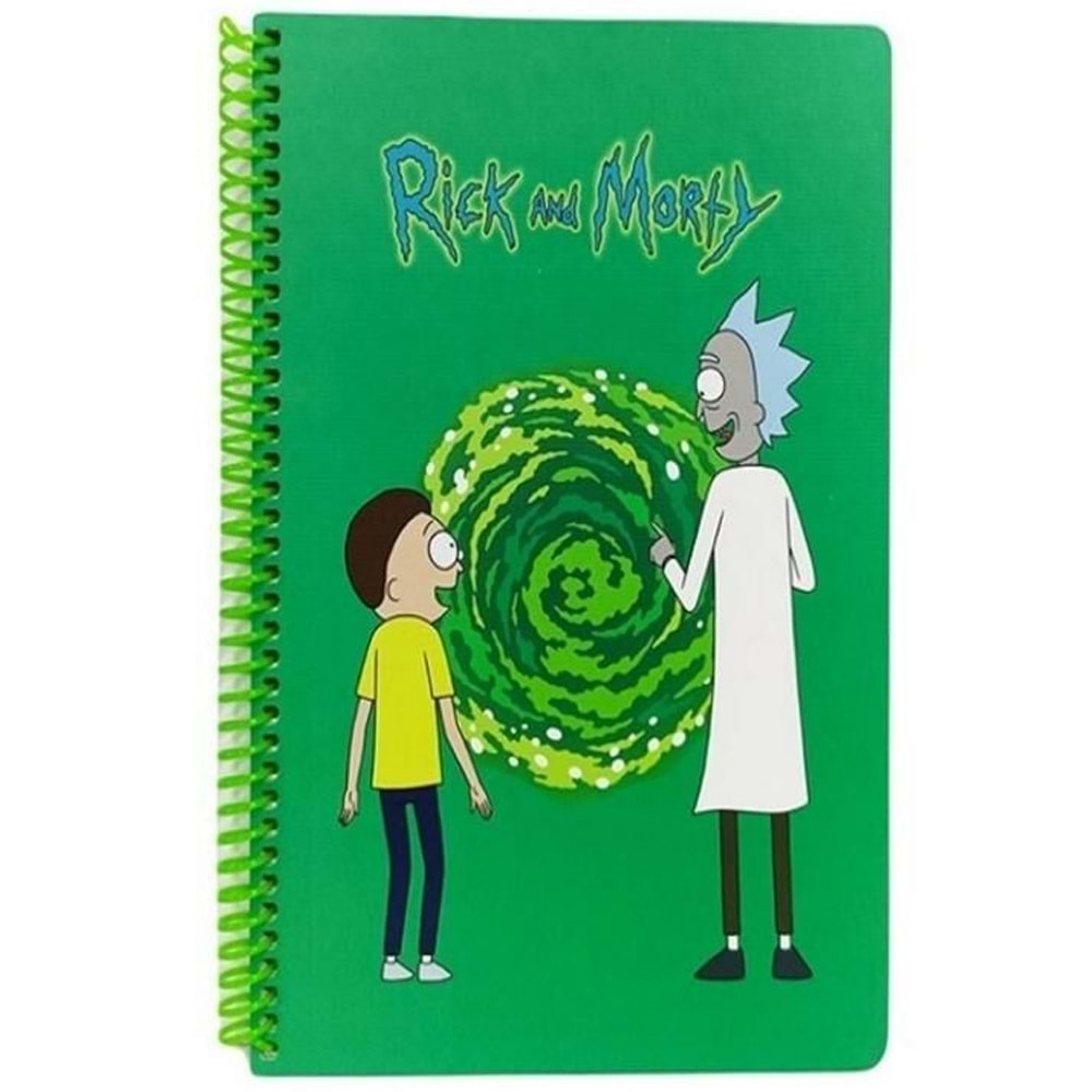 Mabbels Spiralli Defter Rick And Morty Yeşil 80 YP 17x24 DFT-388524